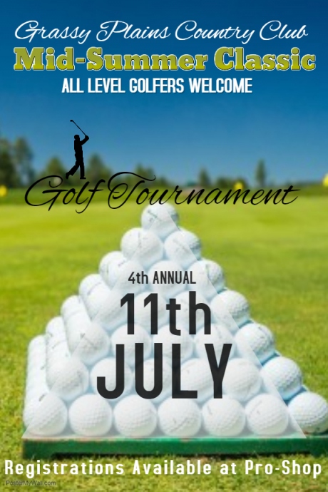 golf tournament flyer template download