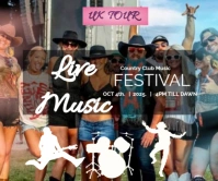 Country Club U.K Tour 2025 Festival Large Rectangle template