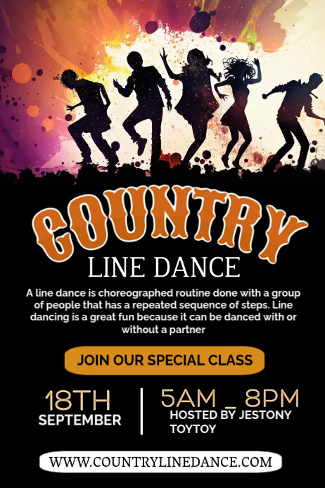 Country line dance Template | PosterMyWall