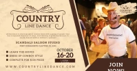 Country Line Dancing Class Studio Facebook Vi template