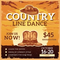 Country Line Dancing Show Wild West Instagram template