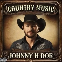 country music Album cover, bluegrass, America template