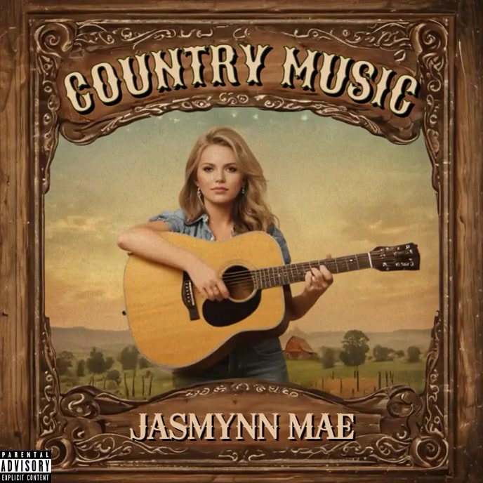 country music Album cover, bluegrass, America template