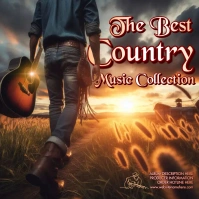Country Music Album - Cowboy with Guitar template