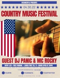 COUNTRY MUSIC FESTIVAL FLYER block ใบปลิว (US Letter) template