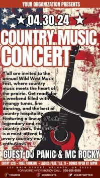 Country music FESTIVAL FLYER Instagram Story template