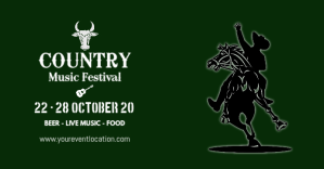 Country Music Festival Western Event Party ad template