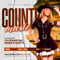 Country music flyer template Message Instagram