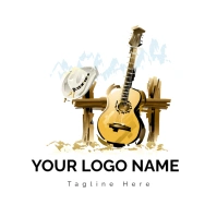 Country Music Guitar Classic Country, Logo template