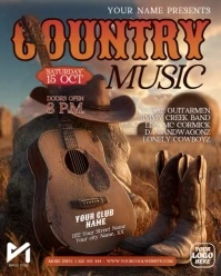 Country Music Instagram Portrait template