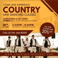 Country Music Line Dance Classes Instagram Vi template