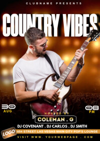 country music night A5 template