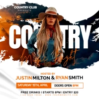 country music night Instagram Post template