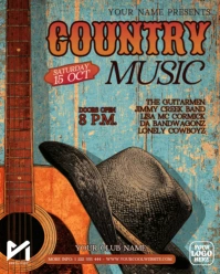 Country Music Party Instagram Portrait template