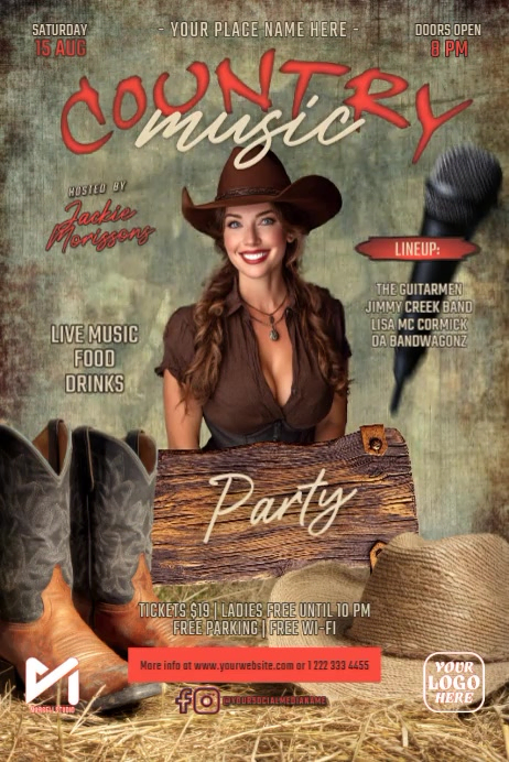 Copy of Retro Country Concert Video Template for Music Festivals and ...
