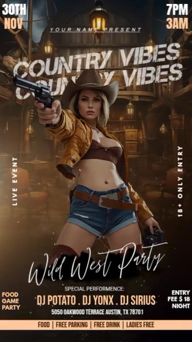 Copy of Country Night Ads Event Digital Display (9:16) | PosterMyWall