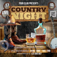 Country Night Square (1:1) template