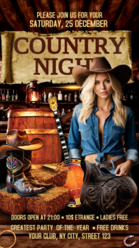 Country Night História do Instagram template
