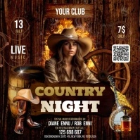 Country Night Instagram Post template
