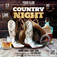 Country Night Cuadrado (1:1) template