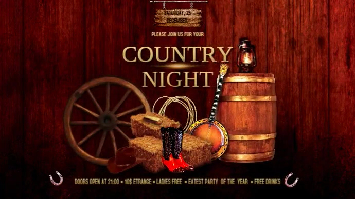 Country Rodeo Night Country Night Template | PosterMyWall