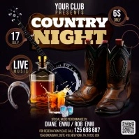 Country Night Square (1:1) template