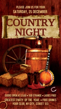 Country Night Historia de Instagram template