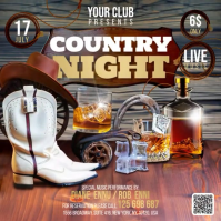 Country Night Square (1:1) template