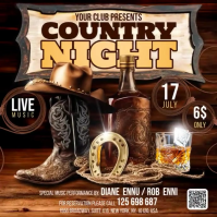 Country Night Square (1:1) template
