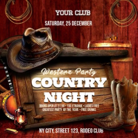 Country Night Instagram Post template