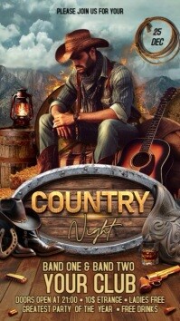 Country Night เรื่องราวบน Instagram template