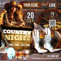 Country Night Instagram Post template