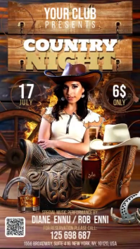 Country Night História do Instagram template