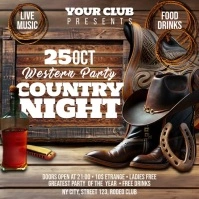 Country Night Instagram Post template