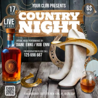 Country Night Square (1:1) template