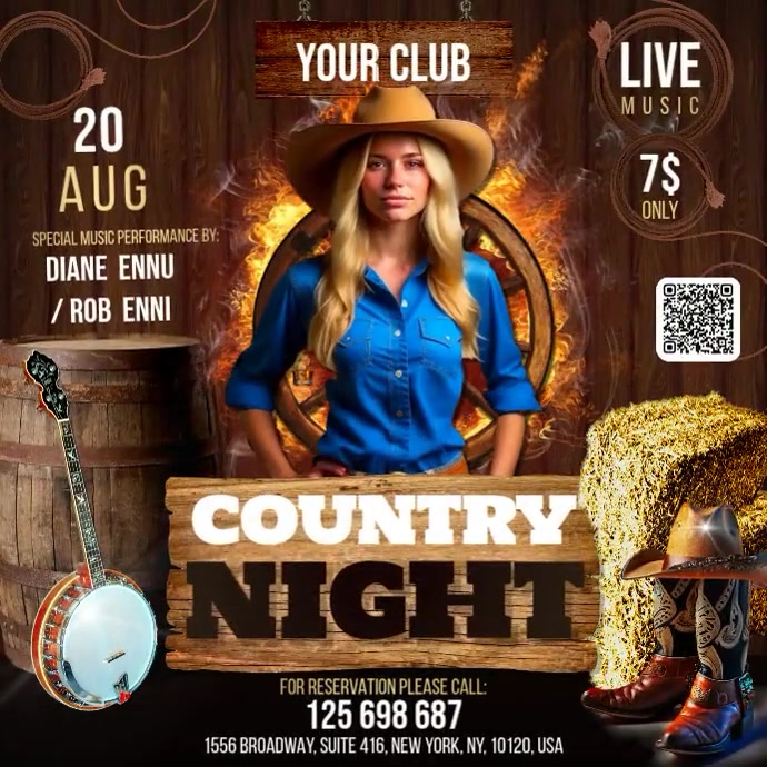 Country Music Night Template | PosterMyWall