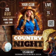 Country Night Instagram Post template