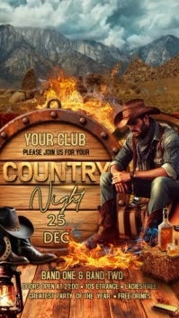 Country Night История на Instagram template