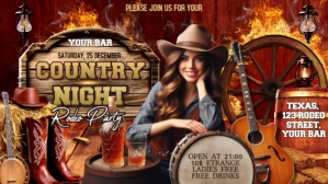 Country Night Digital na Display (16:9) template