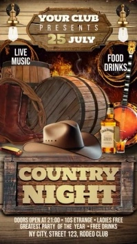 Country Night Display template