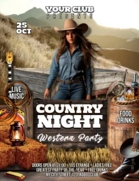 Country Night Flyer (us Letter) template