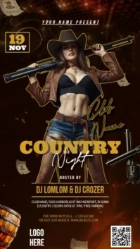 Country Night Free Template Digital Display (9:16)