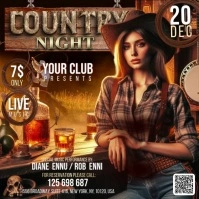 Country Night Instagram Post template