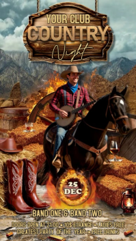 Country Night Party Historia de Instagram template