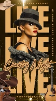 country night party flyers Instagram Story template