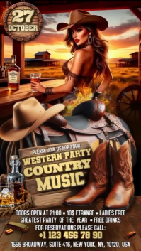 Country Rodeo Party Instagram Story template