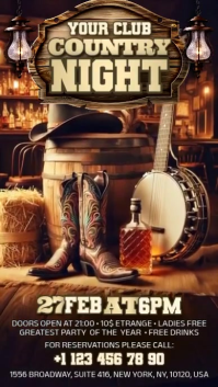 Sort Country Night Party Instagram Story Template