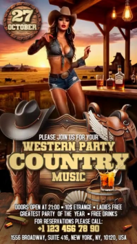 Country Rodeo Party Instagram-Story template