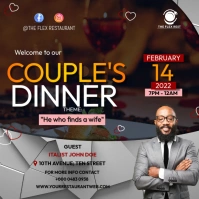 couple's service dinner Square (1:1) template