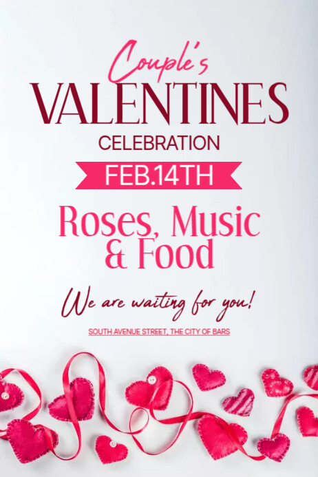 Couple #39 s Valentines Invitation Template PosterMyWall Couple #39 s Valentines Invitation Template PosterMyWall